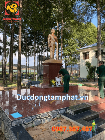 Lắp đặt tượng Lý Tự Trọng cao 2m2 tại Sở Chỉ huy tỉnh Đồng Nai