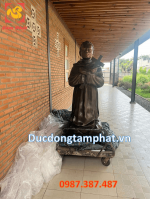 Tượng đồng Thánh Martino cao 3m5 lắp đặt tại Tây Ninh