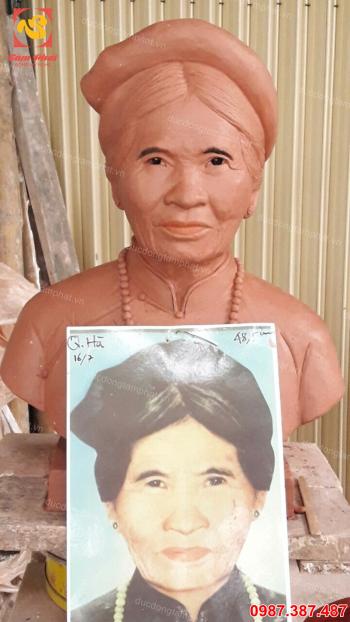 Tượng chân dung, tượng đồng chân dung cao 42cm