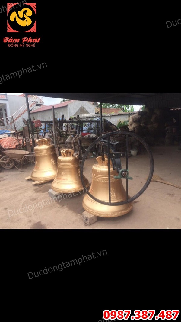 Địa chỉ đúc chuông đồng giá rẻ, chuông đồng cho Thiên Chúa giáo các kích thước theo yêu cầu..!