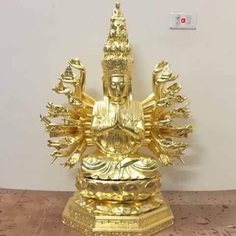 Dịch vụ thếp vàng tượng Phật công phu, tinh xảo