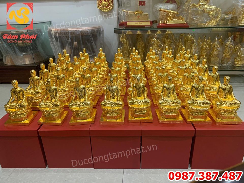 Đúc 100 pho Tượng Phật Hoàng Trần Nhân Tông cho chùa Yên Tử Quảng Ninh cao 25cm.! 
