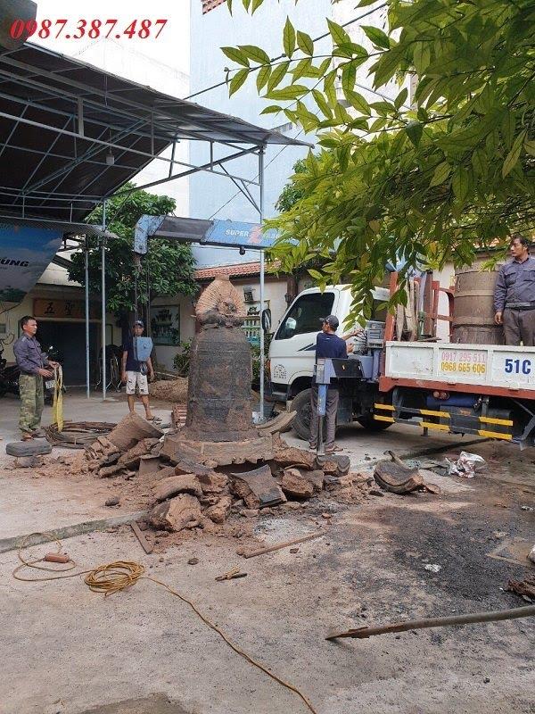 Đúc chuông đồng chuông chùa Phổ Huệ TP Hồ Chí Minh cao 1m6 nặng 350kg