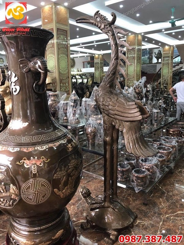 Đúc lọ lộc bình bằng đồng cỡ lớn chạm tứ quý đủ kích thước..!