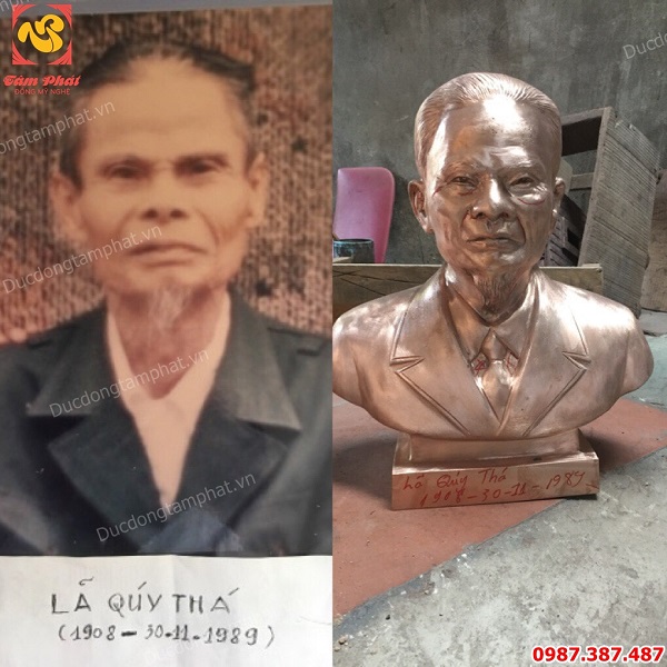 Đúc tượng chân dung, tượng truyền thần cao 42cm giống như ảnh 99%.!!