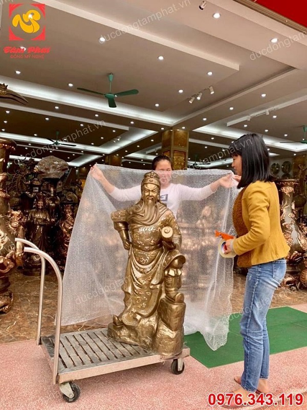 Đúc tượng đồng Quan Công, Quan Vũ, Quan Vân Trường cao 1m2 tuyệt đẹp