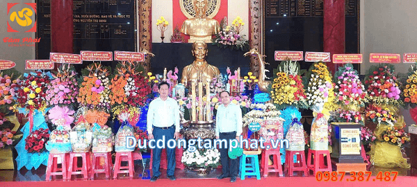 Đúc Tượng Nguyễn Thị Định cao 1m7 bằng đồng dát vàng 9999: Khu di tích đền thờ Nguyễn Thị Định