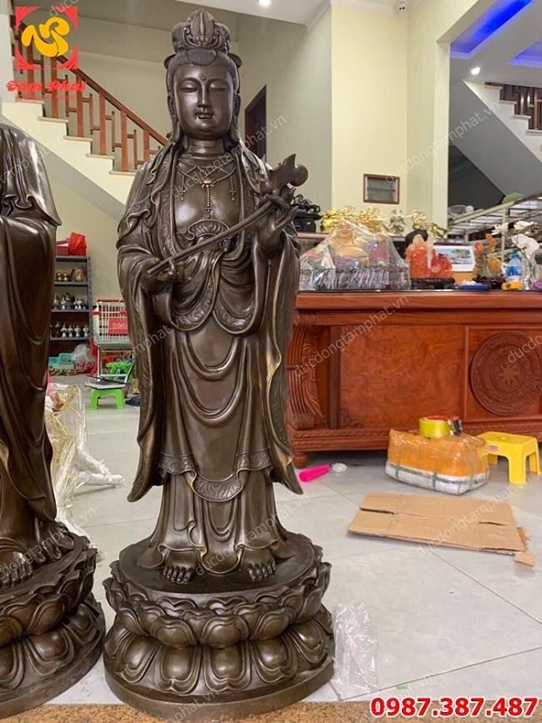 Đúc tượng Phật, bộ Tam thánh cao 1m2 Đức Adida, Quán Thế Âm, Đại Thế Chí Bồ Tát tuyệt đẹp ..!