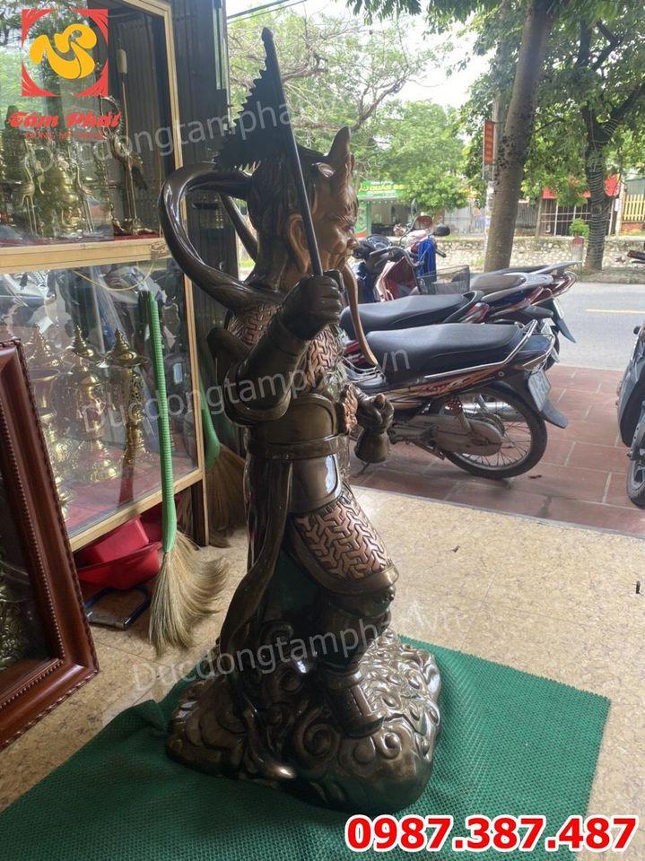 Đúc Tượng Tiêu Diện Hộ Pháp cao 1m đồng đỏ nguyên chất.!
