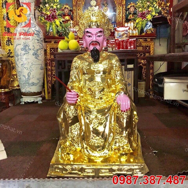 Đúc tượng Vua bằng đồng thếp vàng 9999 đặt tại đền miếu.!!!