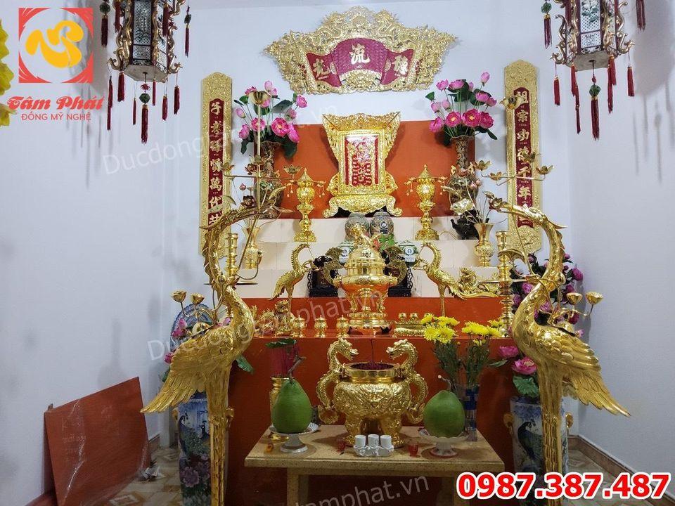 Hạc đồng- đúc hạc đồng cao 2m1 mạ vàng giao chị Hiền Sài Gòn.!