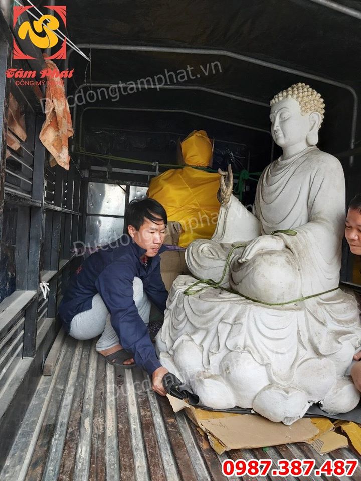 Hoàn thành tượng Phật dát vàng tuyệt đẹp và bàn giao cho chùa.!
