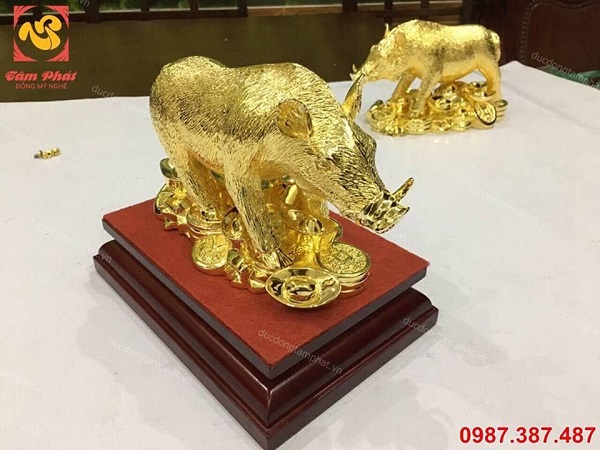 Linh vật heo phong thuỷ dài 25cm - mẫu lợn tài lộc