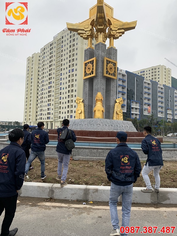 Mạ vàng Tâm Phát Tự Hào là đơn vị mạ vàng công trình ngoài trời biểu tượng Tỉnh Bắc Ninh nhằm phục vụ Festival 2019