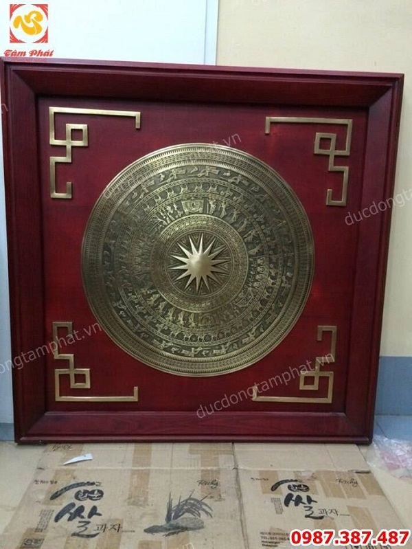 Mặt trống đồng quà tặng treo tường, để bàn làm việc cực tinh xảo, đủ kích thước