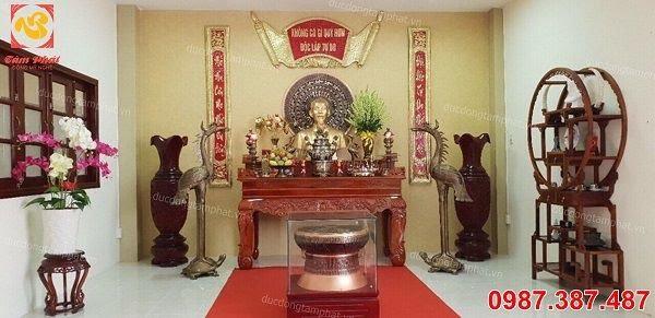 Mẫu hoành phi câu đối thường dùng cho phòng thờ Bác