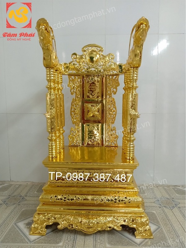 Ngai thờ bằng đồng mạ vàng 24k và bài vị bằng đồng giá xưởng..!
