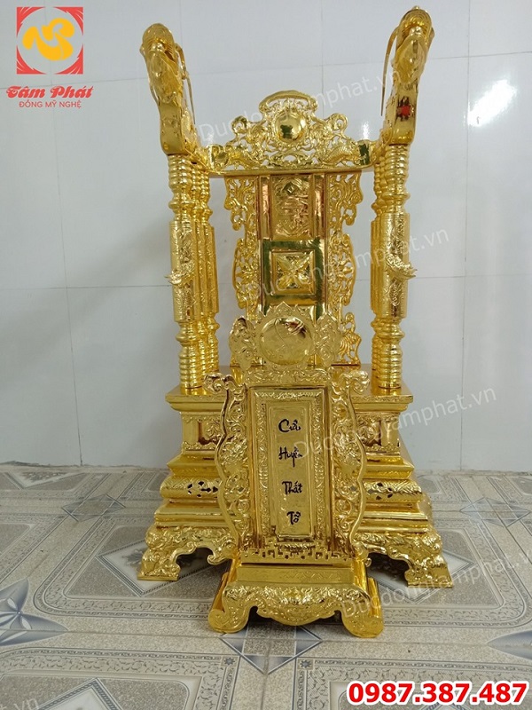 Ngai thờ bằng đồng mạ vàng 24k và bài vị bằng đồng giá xưởng..!