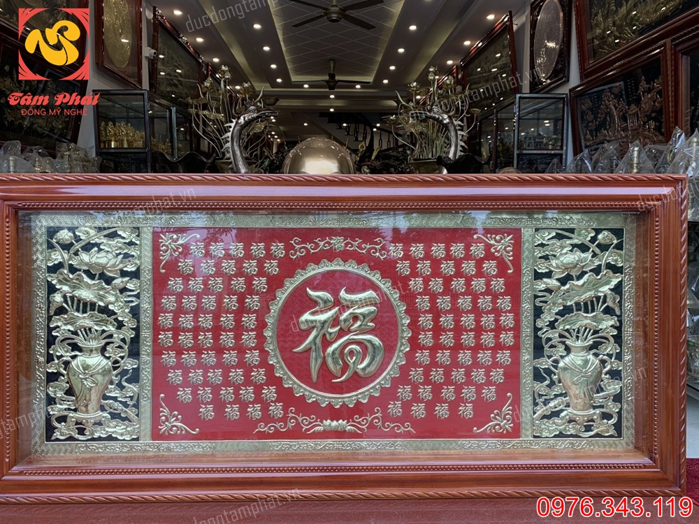 Nơi bán Tranh đồng Bách phúc kích thước 2m5 x 1m2 giá xưởng..!