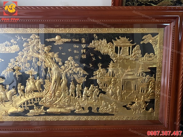 Nơi sản xuất tranh đồng mạ vàng 24k đẹp nhất, giá rẻ..!