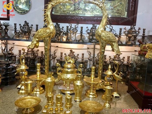 Nơi thếp vàng 9999 đồ thờ bằng đồng uy tín, chất lượng, giá xưởng