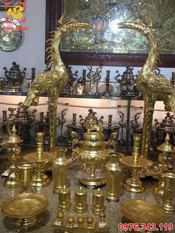 Nơi thếp vàng 9999 đồ thờ bằng đồng uy tín, chất lượng, giá xưởng