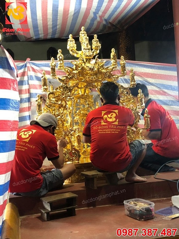 Quy Trình dát Vàng Tượng Phật tại chùa để Trường Tồn theo thời gian