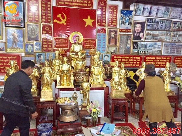 Thếp vàng tượng đồng các nhân vật lịch sử nổi tiếng, anh hùng dân tộc