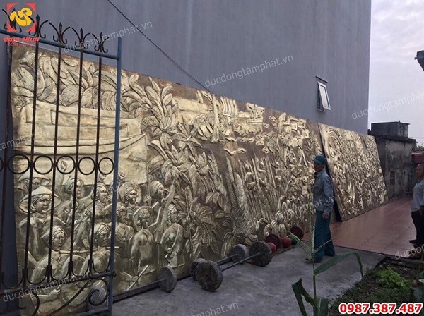 Thi công lắp đặt phù điêu bằng đồng theo chủ đề..!!