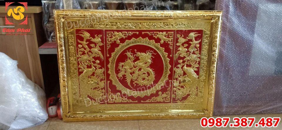 Tranh Đồng chữ Phúc Hóa Rồng khung đồng mạ vàng giao công an Lâm Đồng.!