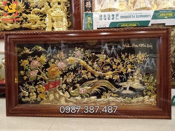Tranh Vinh Hoa Phú Quý kích thước 1m7 x 90cm đẹp nhất hiện nay