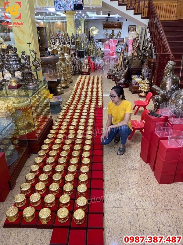 Trống đồng quà tặng đối tác, doanh nhân mạ vàng..!