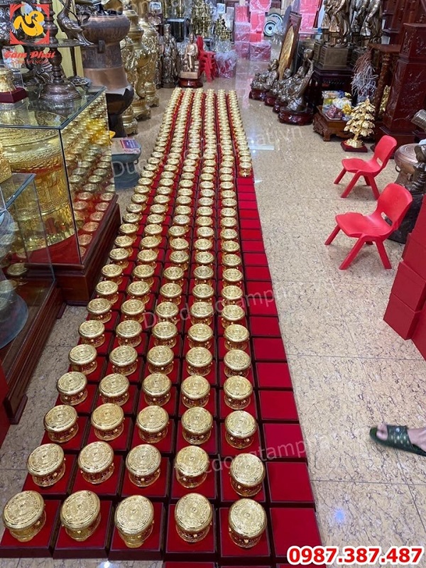 Trống đồng quà tặng đối tác, doanh nhân mạ vàng..!