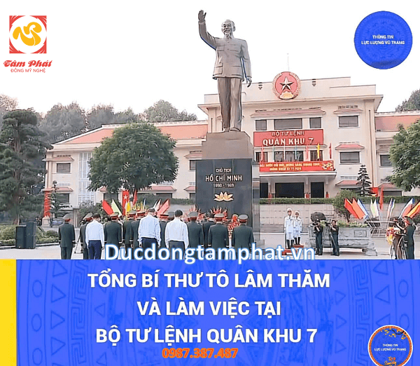 Tự Hào là đơn vị đúc Tượng Bác Hồ trong trái tim miền Nam cao 7m9 nặng 12 tấn cho Quân Khu 7