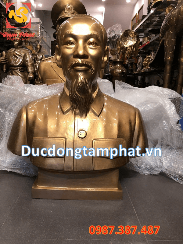 Tượng Bác Hồ bán thân đủ kích cỡ phù hợp Hội Trường các sở ban ngành 