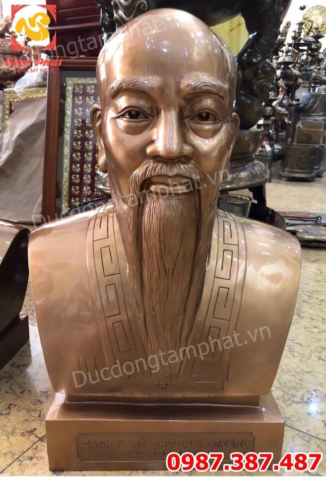 Tượng đồng Hải Thượng Lãn ông - Đúc tượng Hải Thượng Lãn Ông bằng đồng.!!!