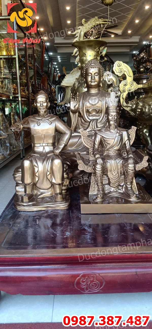 Tượng đồng Ngô Quyền cao 60cm đồng đỏ nguyên chất.!