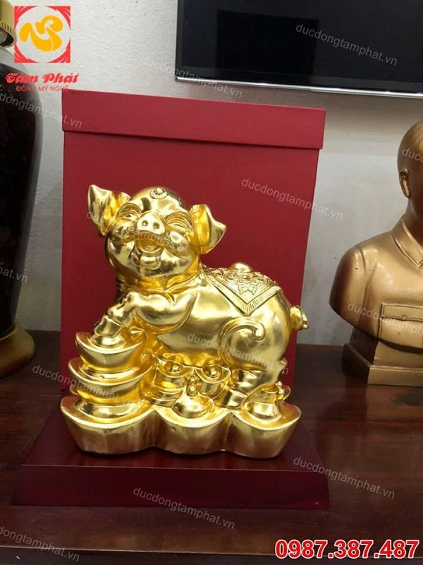 Tượng heo vàng phú quý cao cấp mang lại phú quý, thịnh vượng