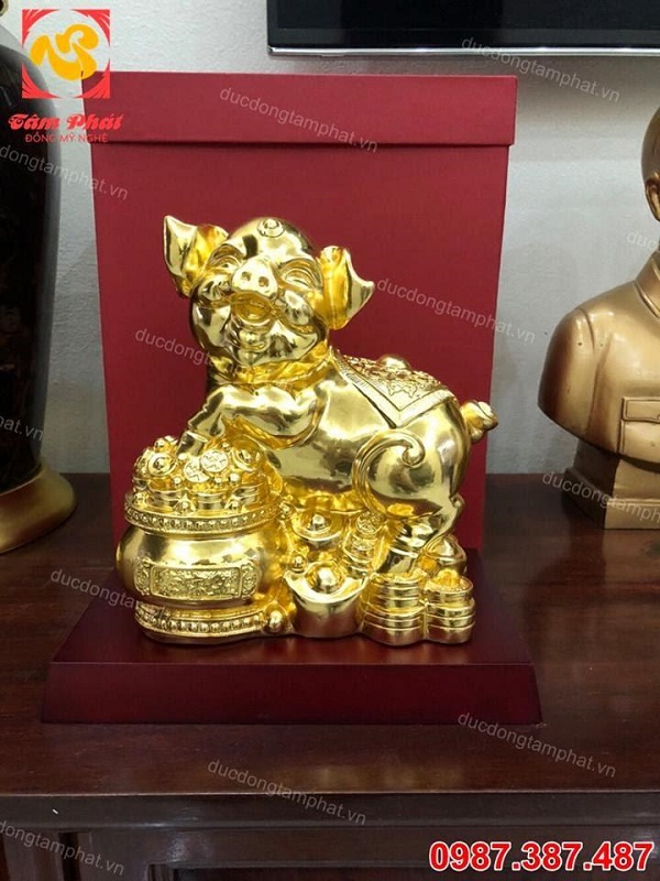 Tượng heo vàng phú quý cao cấp mang lại phú quý, thịnh vượng