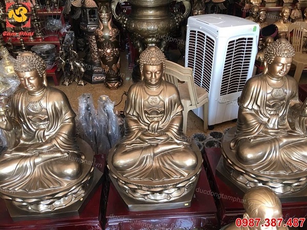 Tượng Phật Adida cao 1m đồng đỏ tuyệt đẹp, có hồn.!!