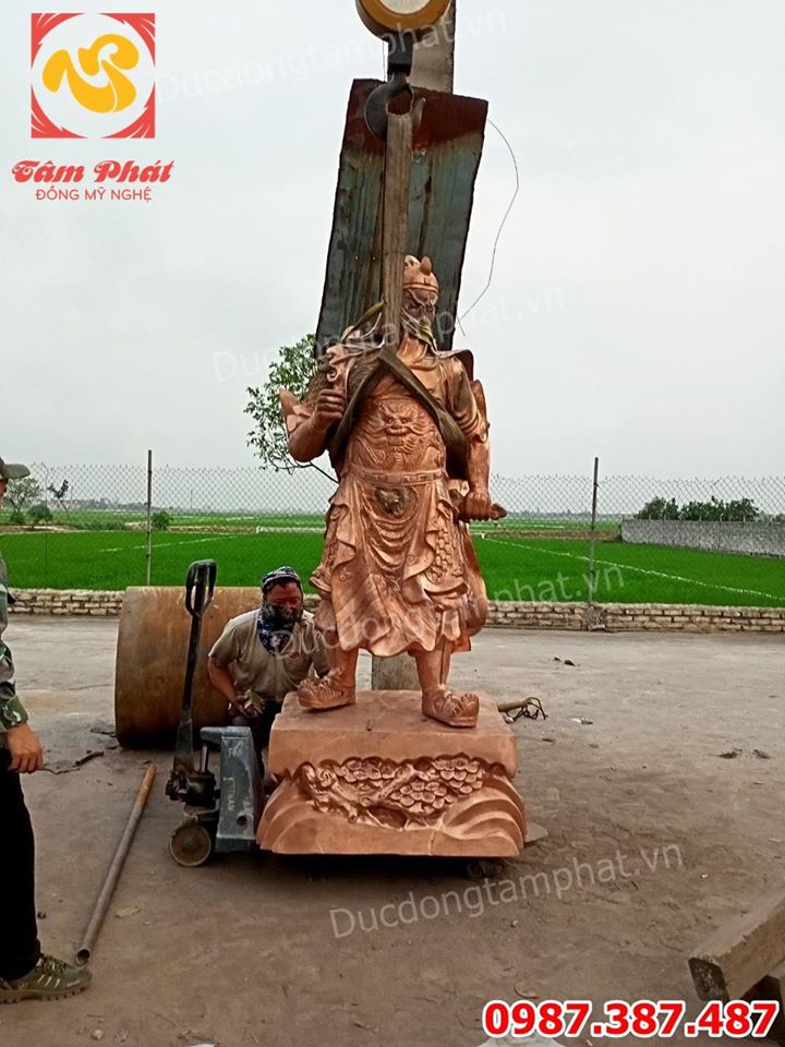 Tượng Quan Vân Trường bằng đồng cao 2m4 nặng 800kg bàn giao cho khách.! 