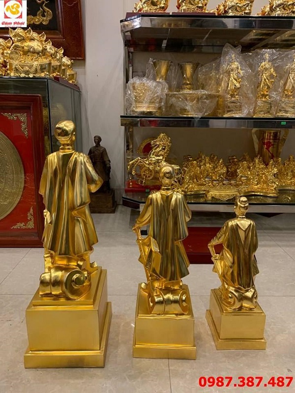 Tượng Trần Hưng Đạo mạ vàng 24k đủ kích thước, mẫu chuẩn quốc gia