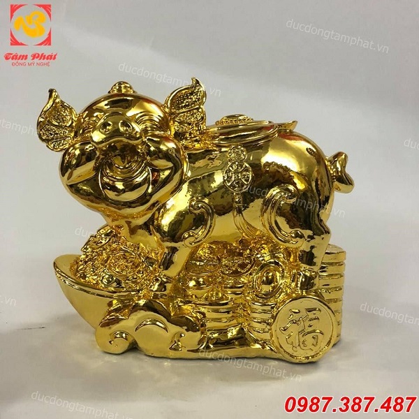 Tuyệt chiêu giúp bạn gia tăng tài lộc với tượng heo vàng phong thủy
