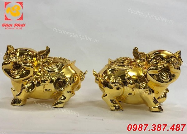 Tuyệt chiêu giúp bạn gia tăng tài lộc với tượng heo vàng phong thủy